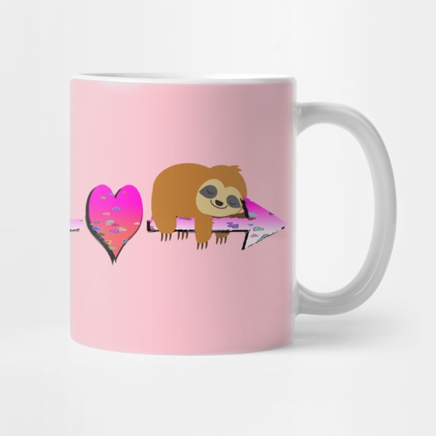 Valentine Cupid Sloth Funny by tamdevo1